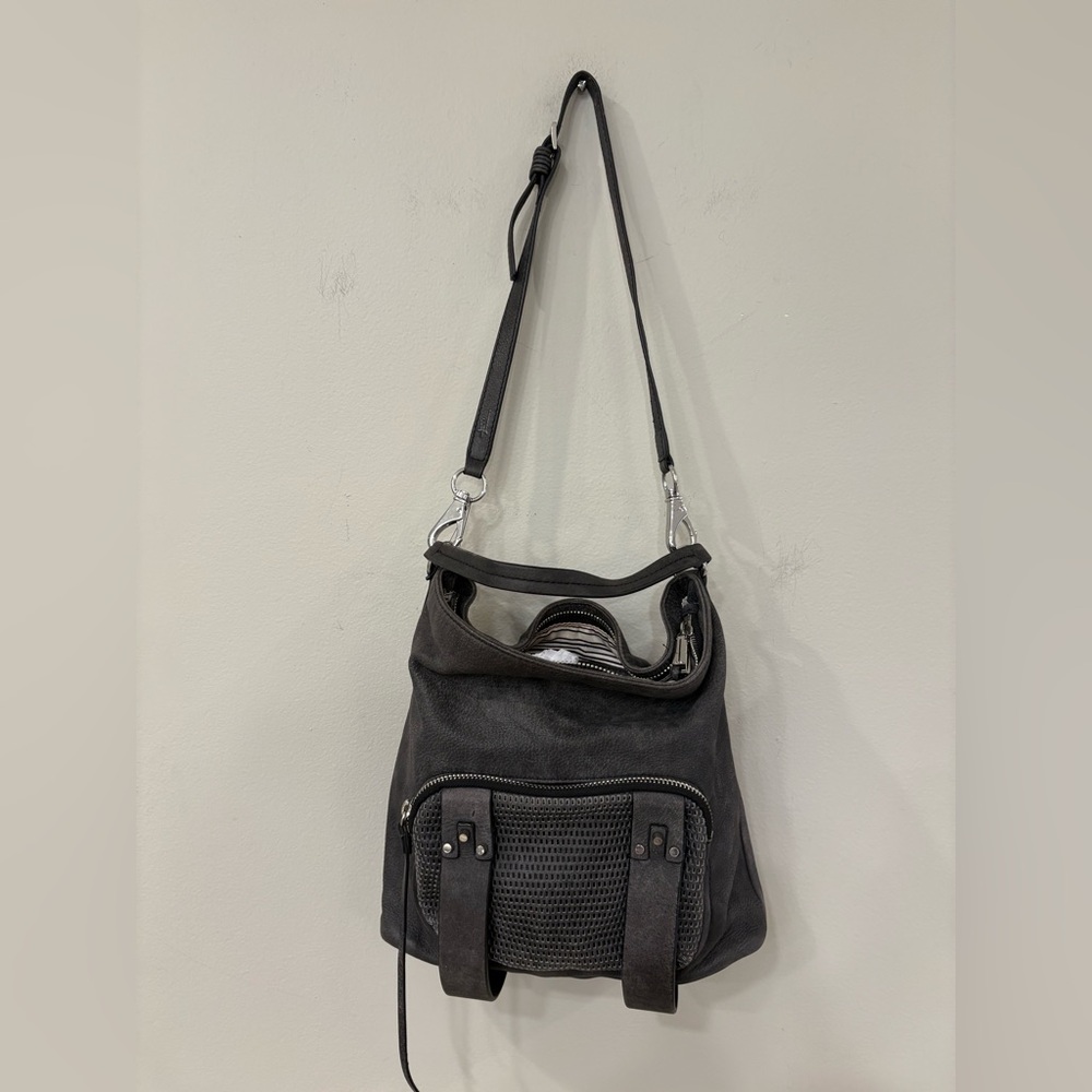 She + Lo Charcoal Gray Women’s Convertible Shoulder Bag NWOT